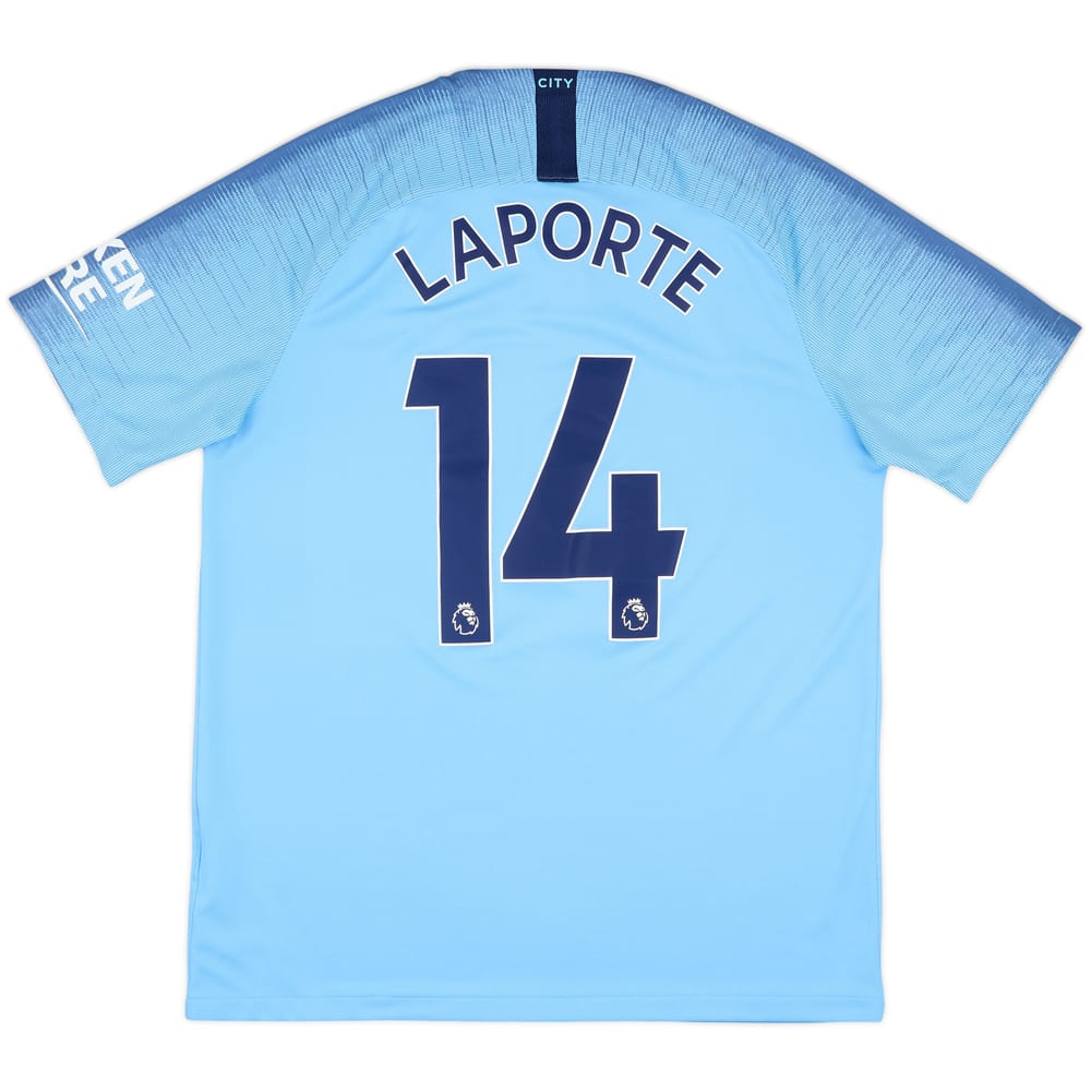 2018-19 Manchester City Home Shirt Laporte #14 - 8/10 - (L)