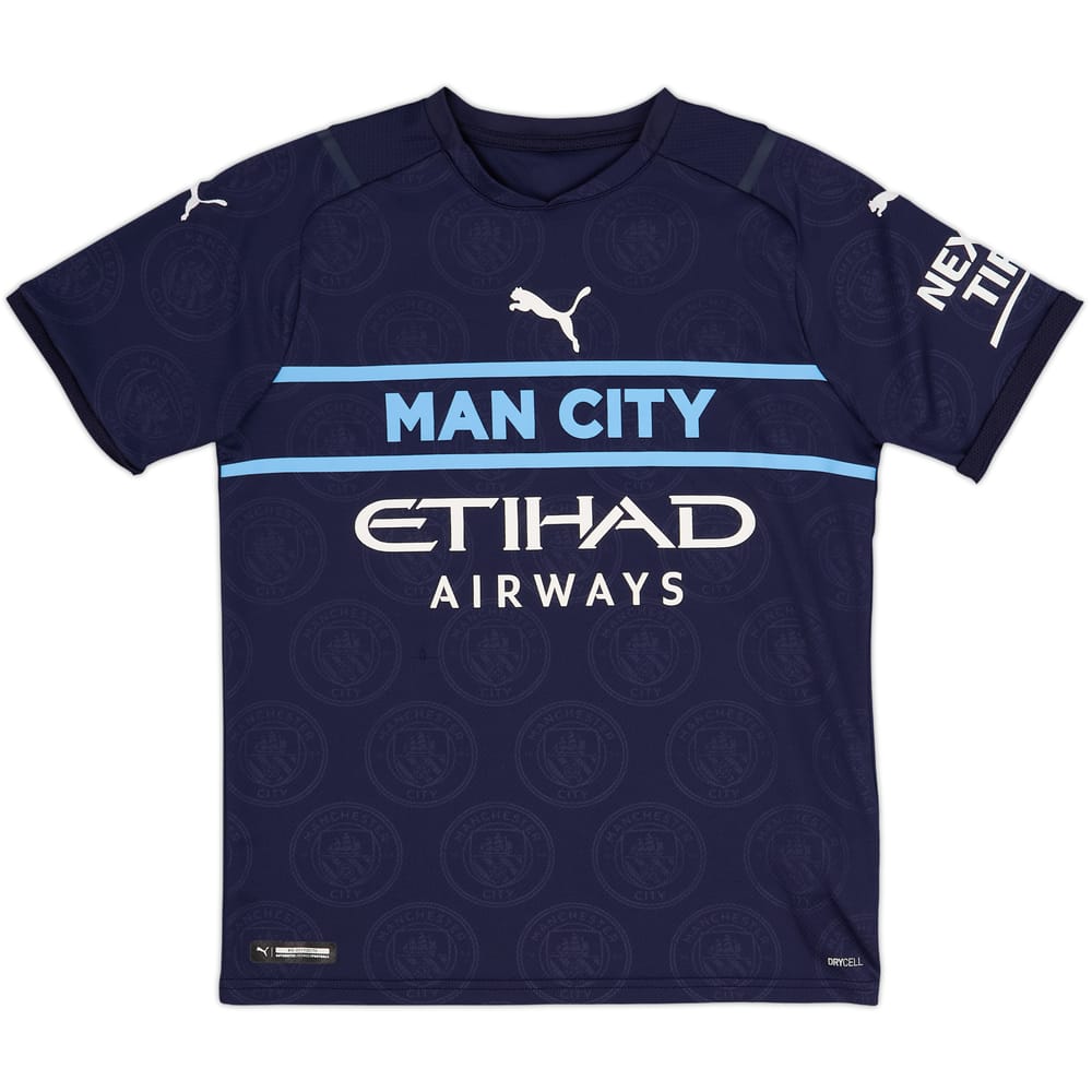 2021-22 Manchester City Third Shirt - 8/10 - (L.Boys)
