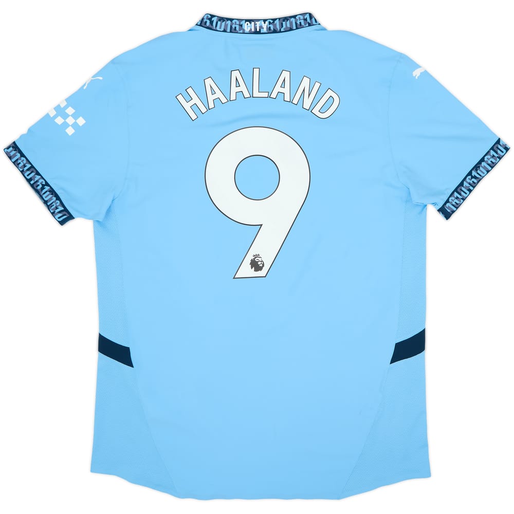 Camiseta auténtica de local del Manchester City 2024-25 Haaland #9 - 8/10 - (XXL)