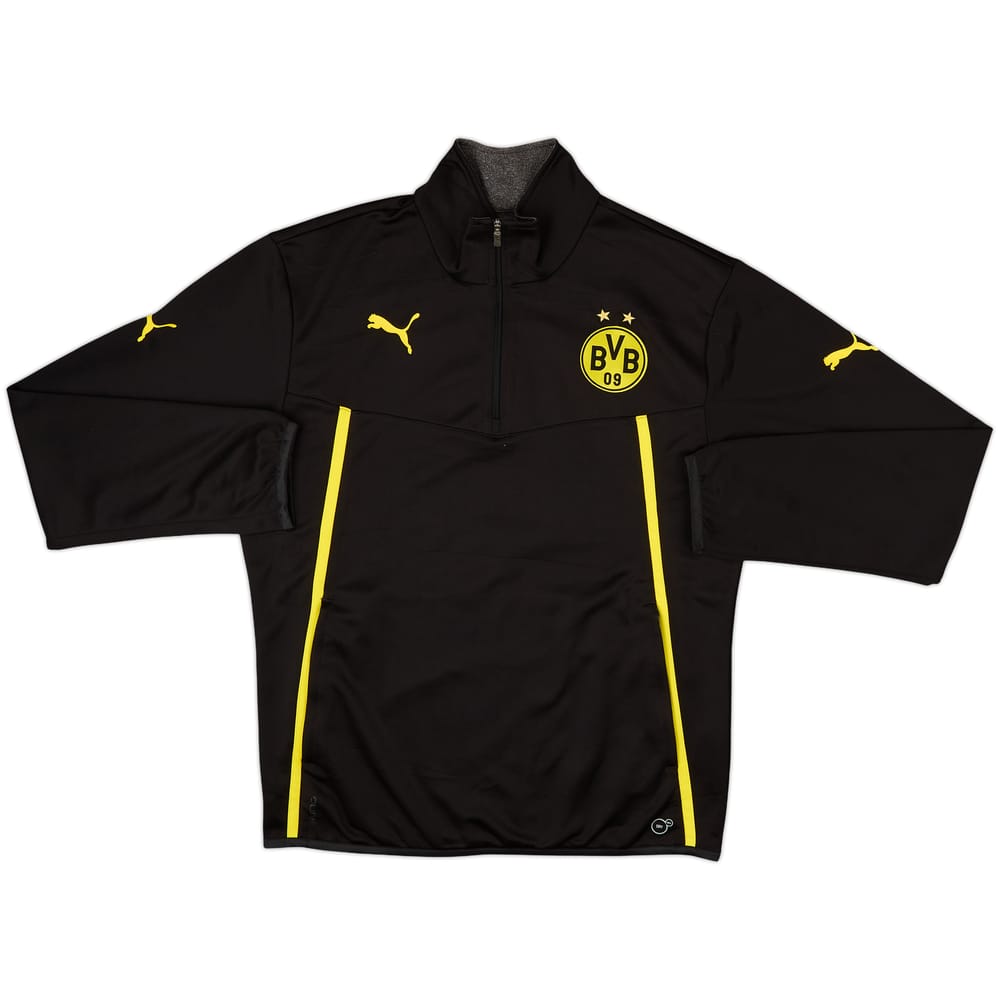 2013-14 Borussia Dortmund Puma 1/4 Zip Sweat Top - 8/10 - (M)
