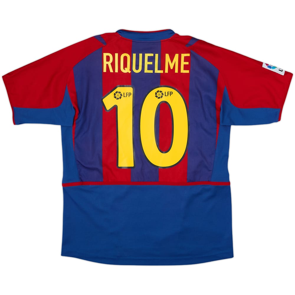 2002-03 Barcelona Home Shirt Riquelme #10 - 8/10 - (XL.Boys)
