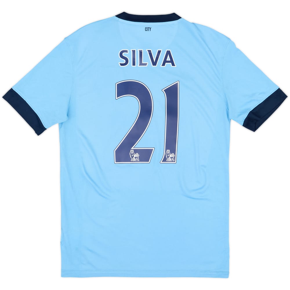 2014-15 Manchester City Home Shirt Silva #21 - 6/10 - (M)