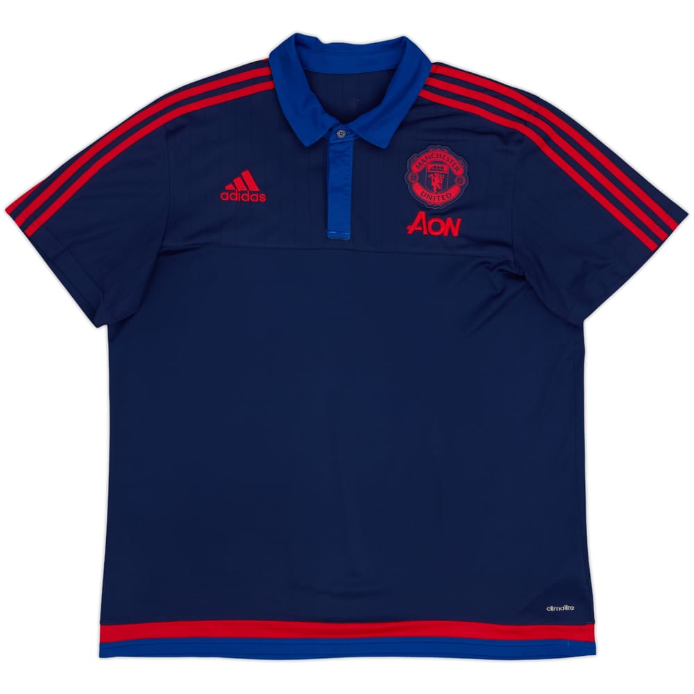 2015-16 Manchester United adidas Polo Shirt - 8/10 - (XL)
