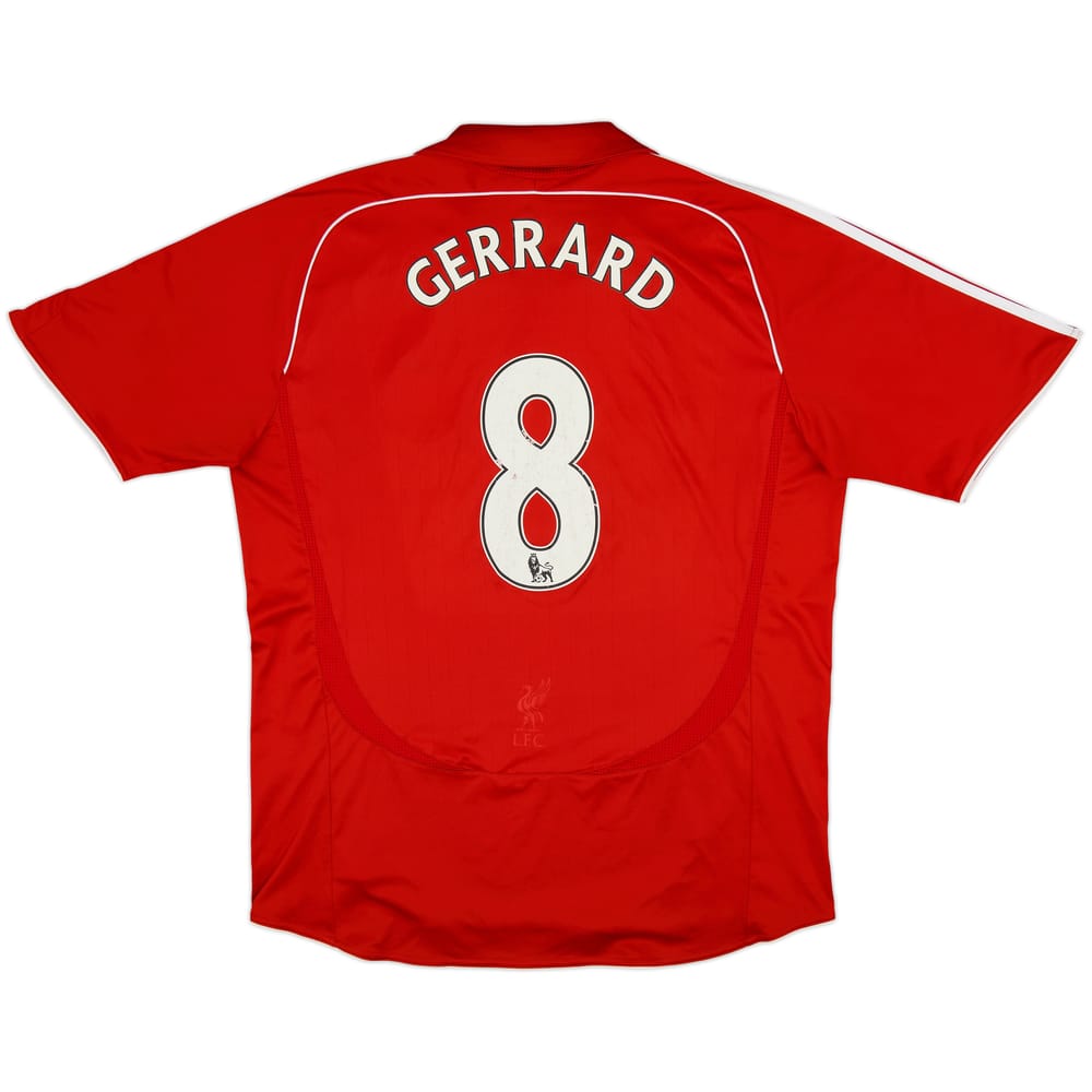 2006-08 Liverpool Home Shirt Gerrard #8 - 5/10 - (XL)