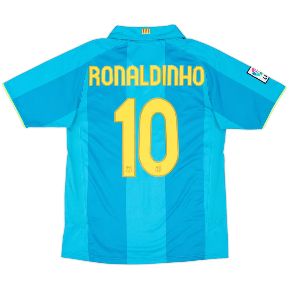 2007-09 Barcelona Away Shirt Ronaldinho #10 - 8/10 - (M)