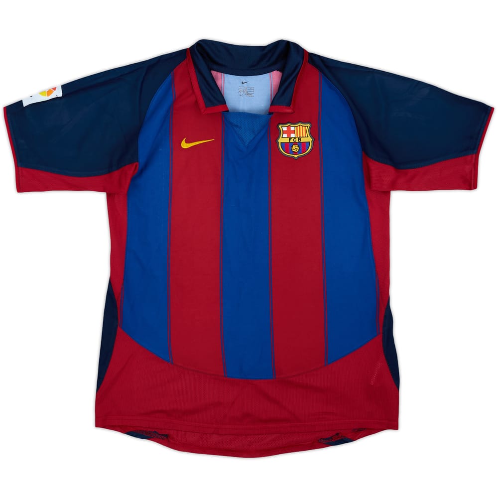 2003-04 Barcelona Home Shirt - 8/10 - (L.Boys)