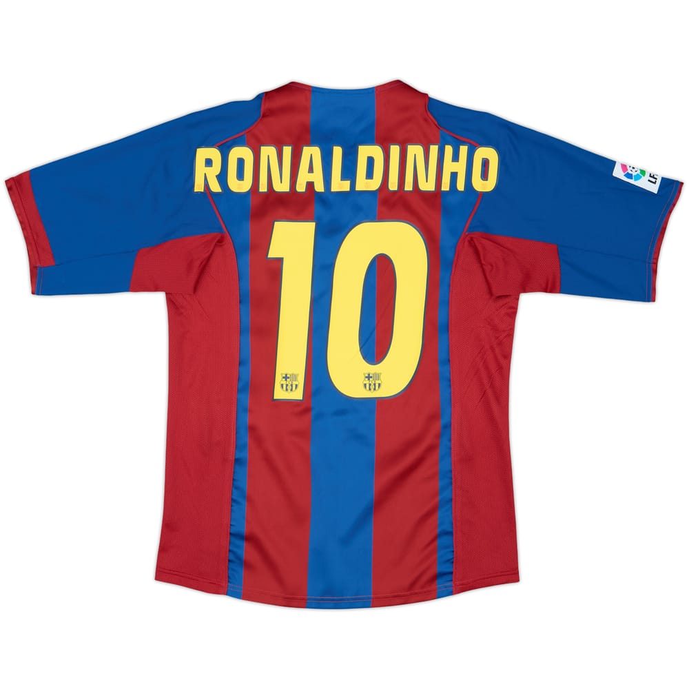 2004-05 Barcelona Home Shirt Ronaldinho #10 - 8/10 - (S)