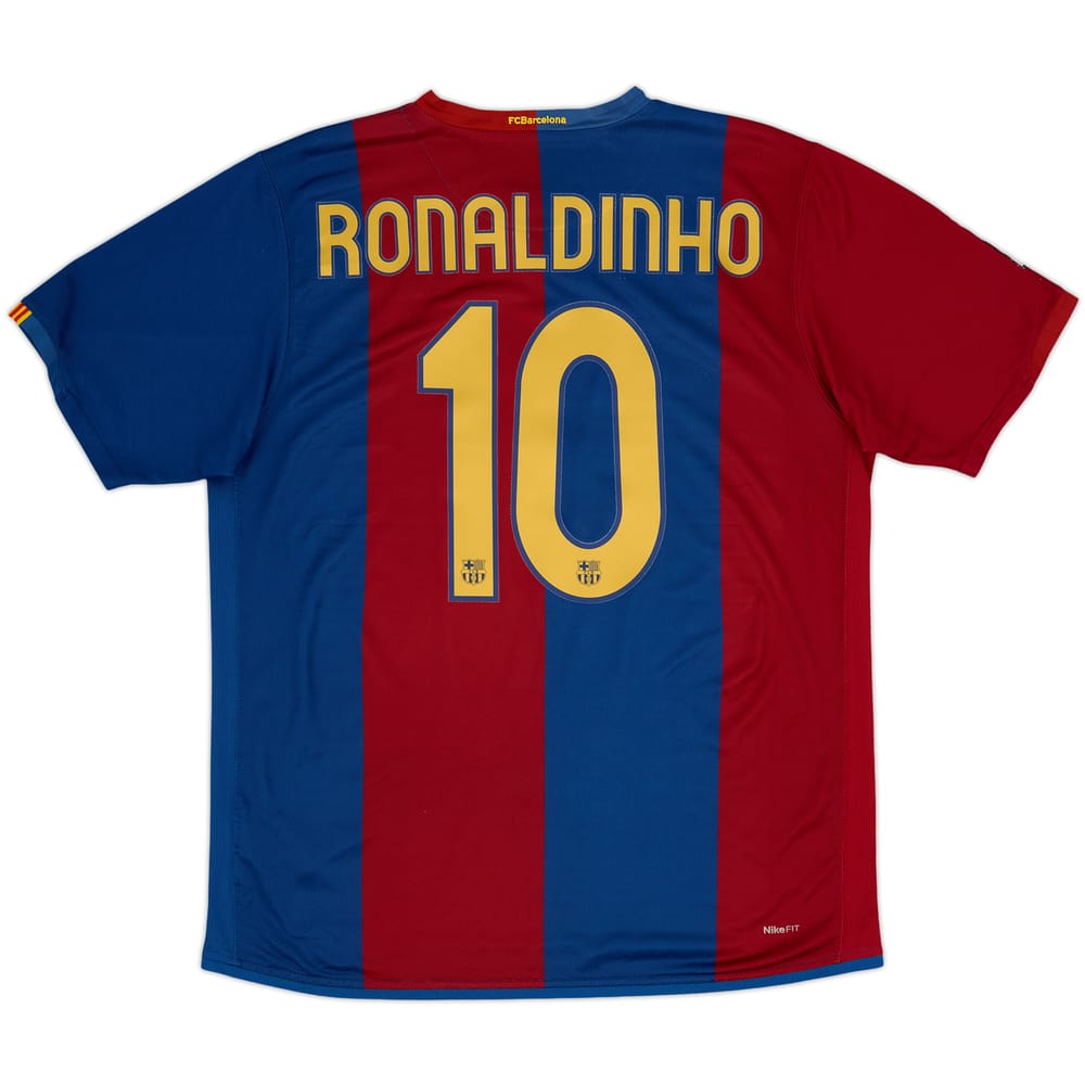 2006-07 Barcelona Home Shirt Ronaldinho #10 - 7/10 - (L)