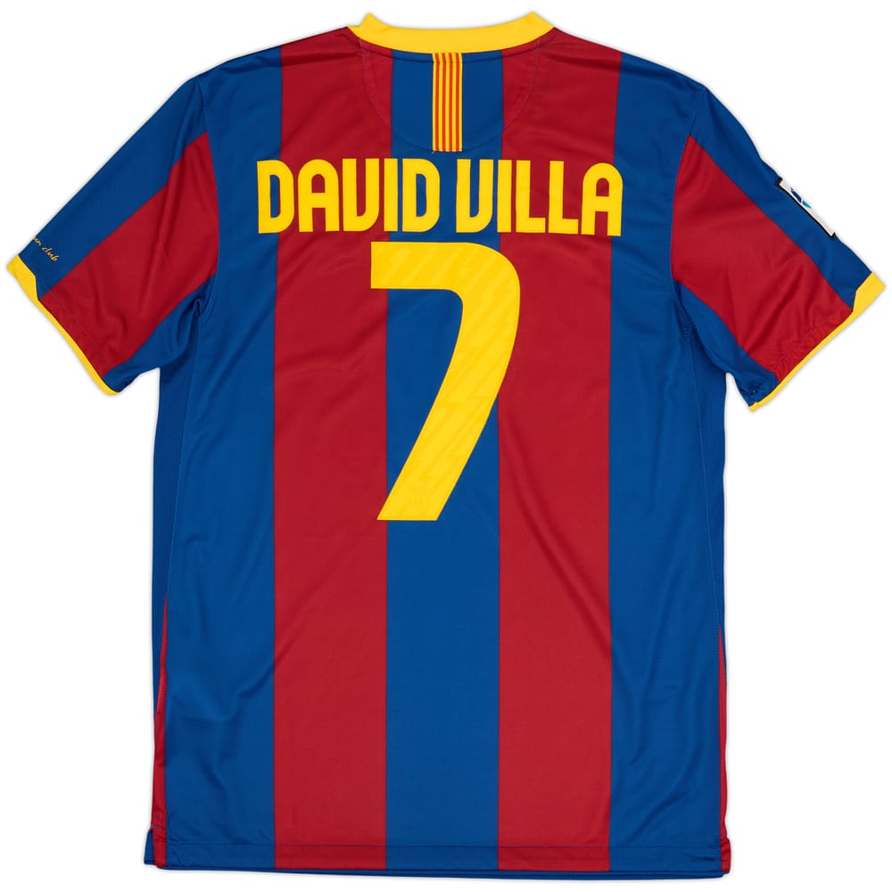2010-11 Barcelona Home Shirt David Villa #7 - 8/10 - (M)