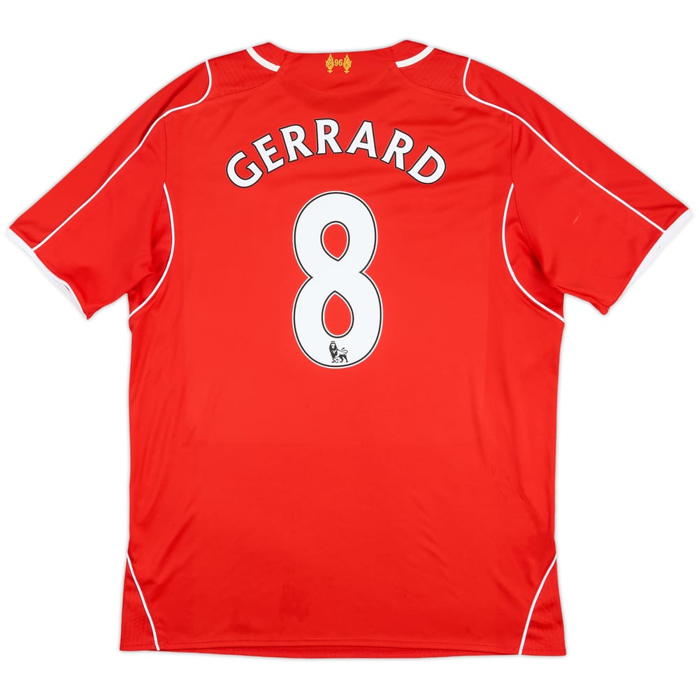 2014-15 Liverpool Home Shirt Gerrard #8 - 5/10 - (XL)