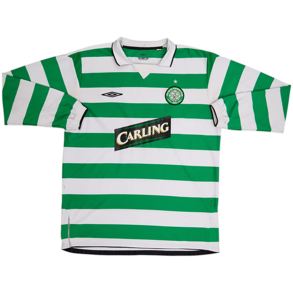 2004-05 Celtic Home L/S Shirt - 5/10 - (XL)
