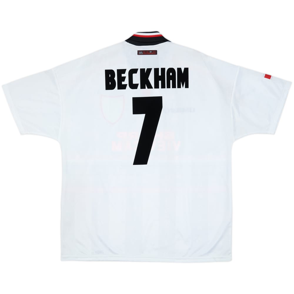 1997-99 Manchester United Away Shirt Beckham #7 - 9/10 - (XXL)