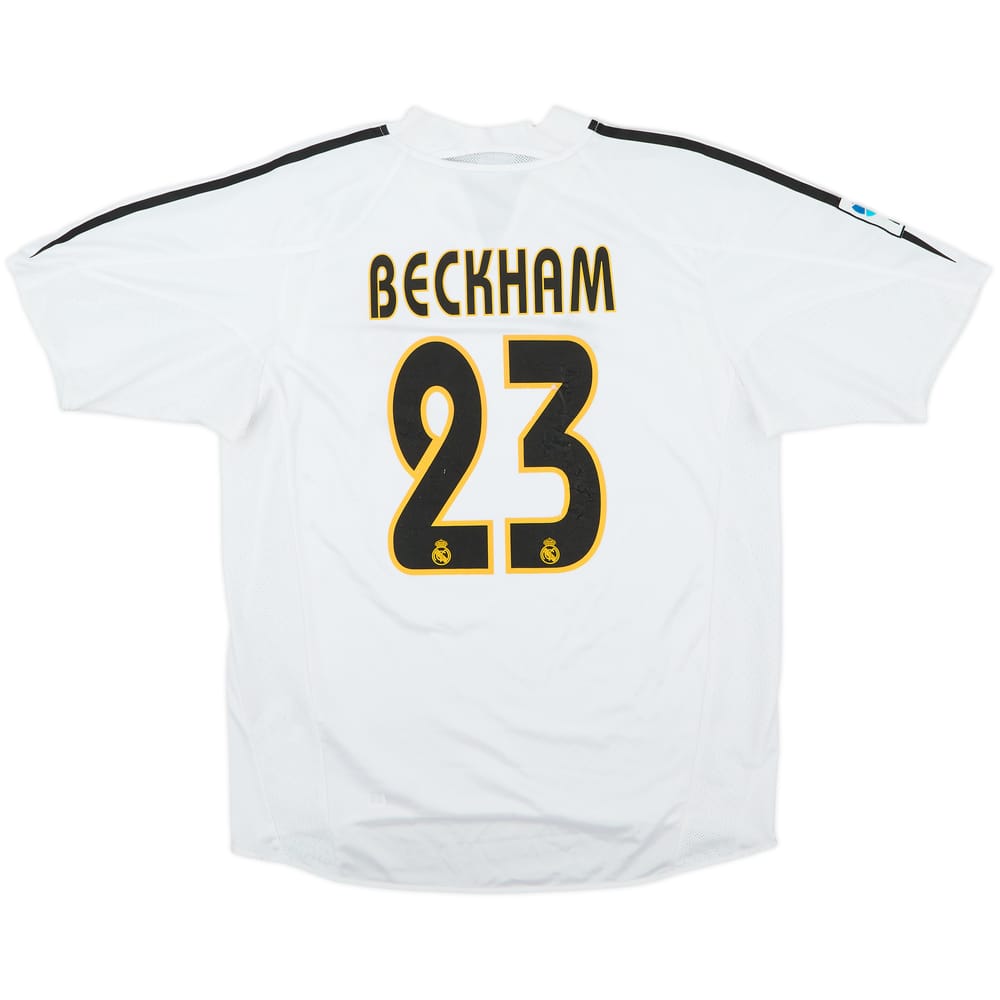 2004-05 Real Madrid Home Shirt Beckham #23 - 6/10 - (M)