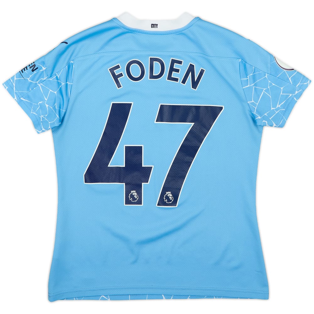 2020-21 Manchester City Home Shirt Foden #47 - 8/10 - (Women's S)
