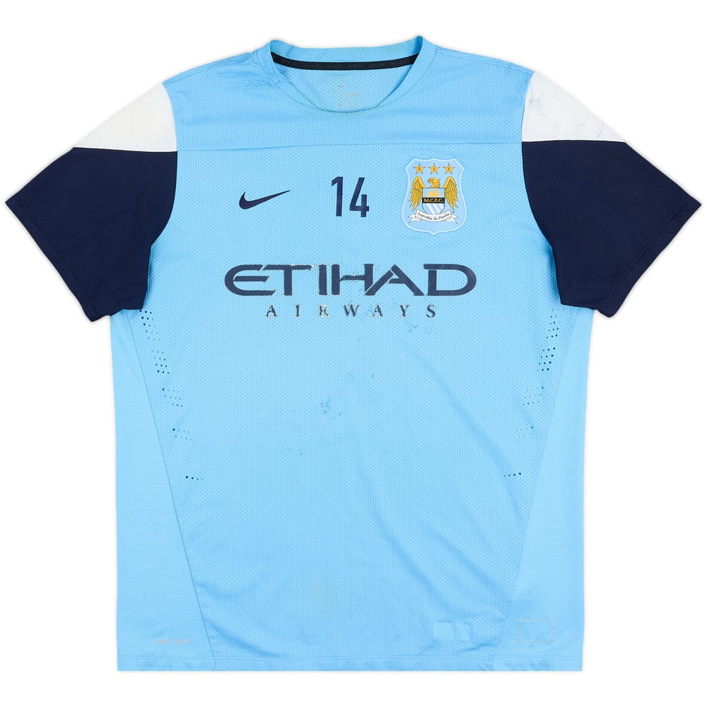 2013-14 Manchester City Player Issue Training Shirt #14 (Garcia) - 5/10 - (XL)