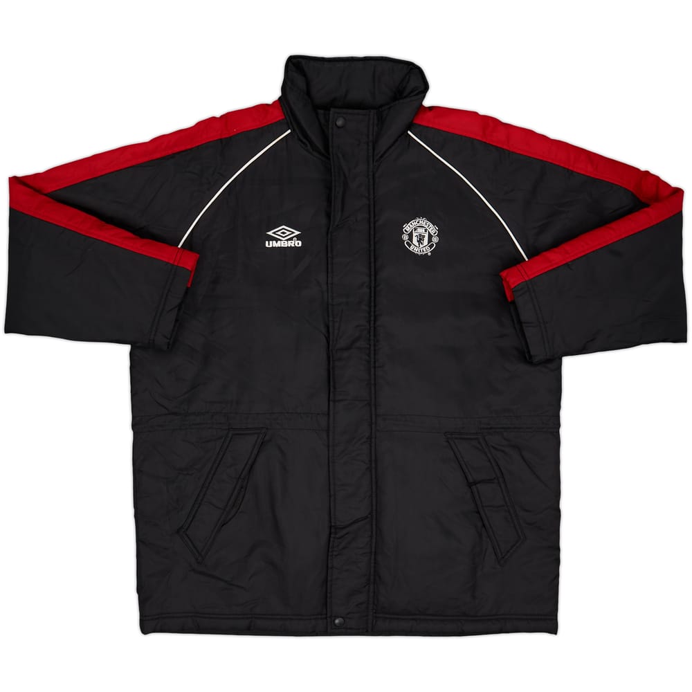 2000-01 Manchester United Umbro Padded Bench Coat - 8/10 - (M)
