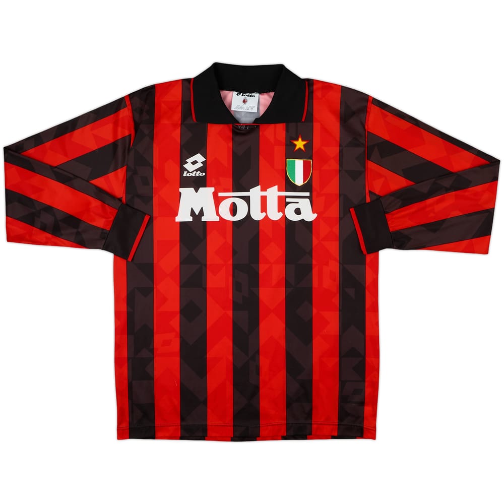 1993-94 AC Milan Home L/S Shirt - 7/10 - (M)