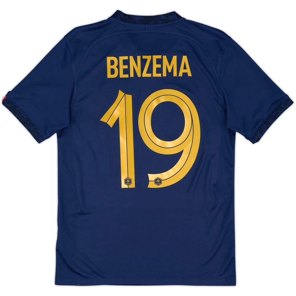 2022-23 France Home Shirt Benzema #19 - 8/10 - (S)