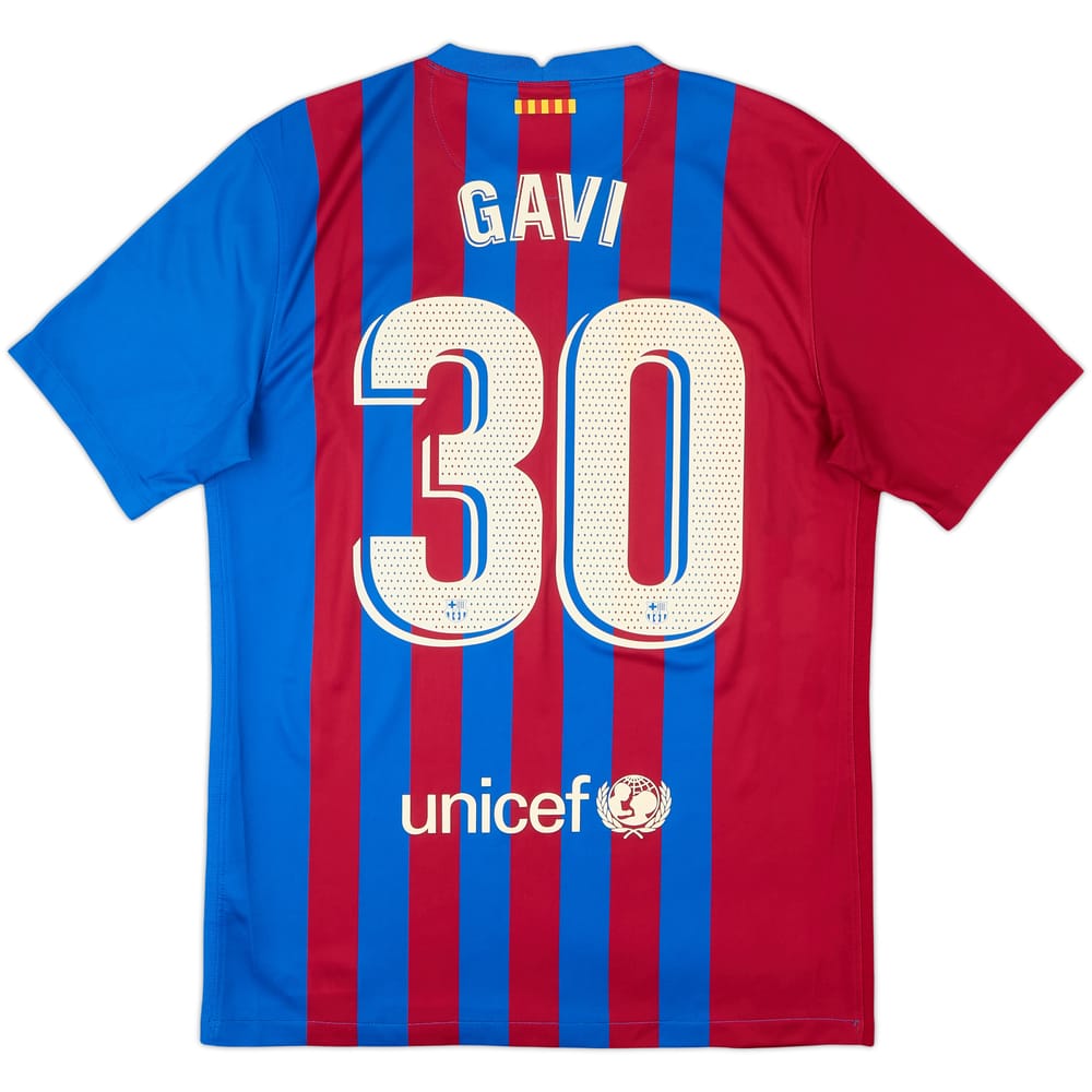 2021-22 Barcelona Home Shirt Gavi #30 - 8/10 - (M)