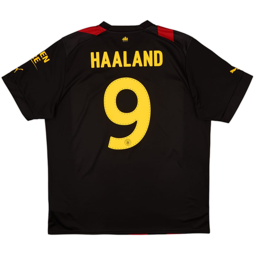 2022-23 Manchester City Away Shirt Haaland #9 - 9/10 - (XL)