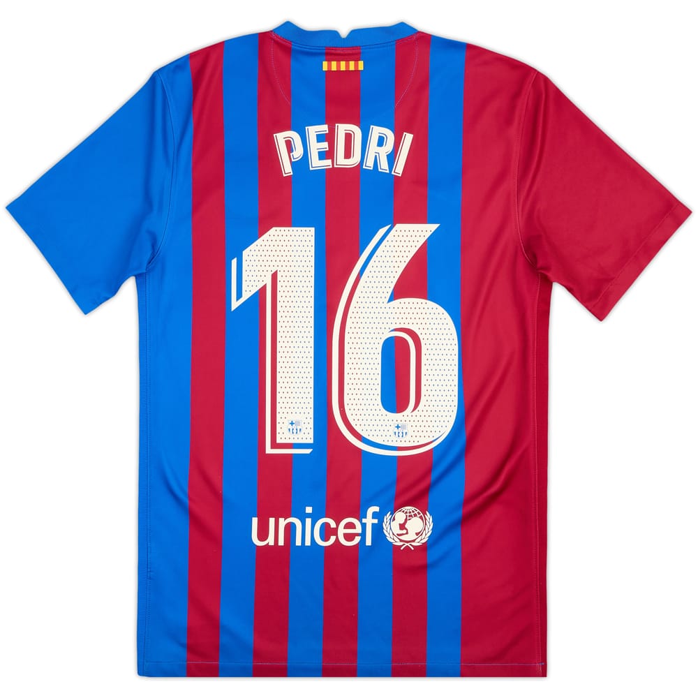 2021-22 Barcelona Home Shirt Pedri #16 - 9/10 - (S)