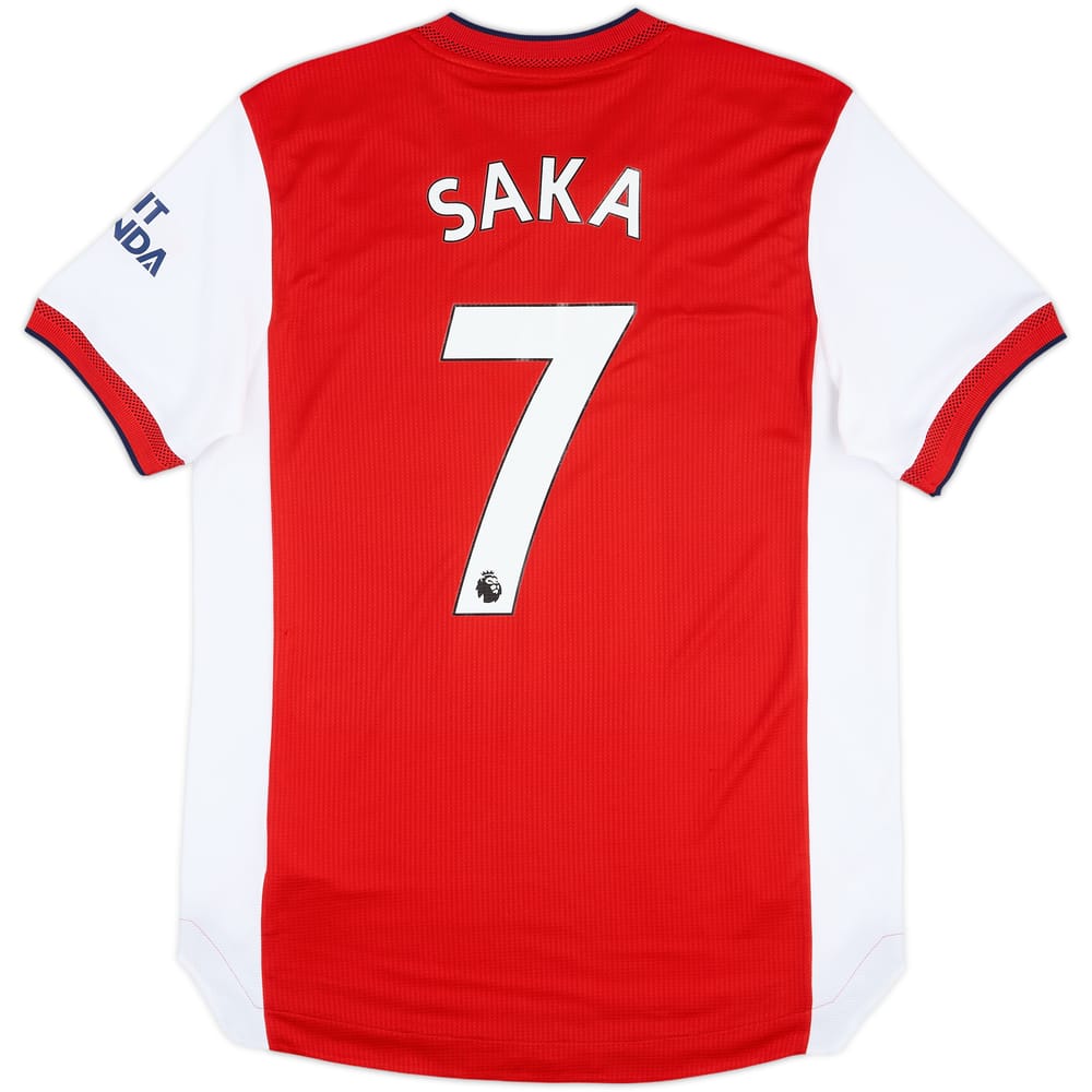 2021-22 Arsenal Authentic Home Shirt Saka #7 - 9/10 - (M)