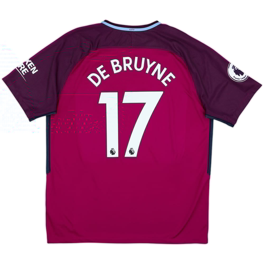 2017-18 Manchester City Away Shirt De Bruyne #17 - 9/10 - (XL)