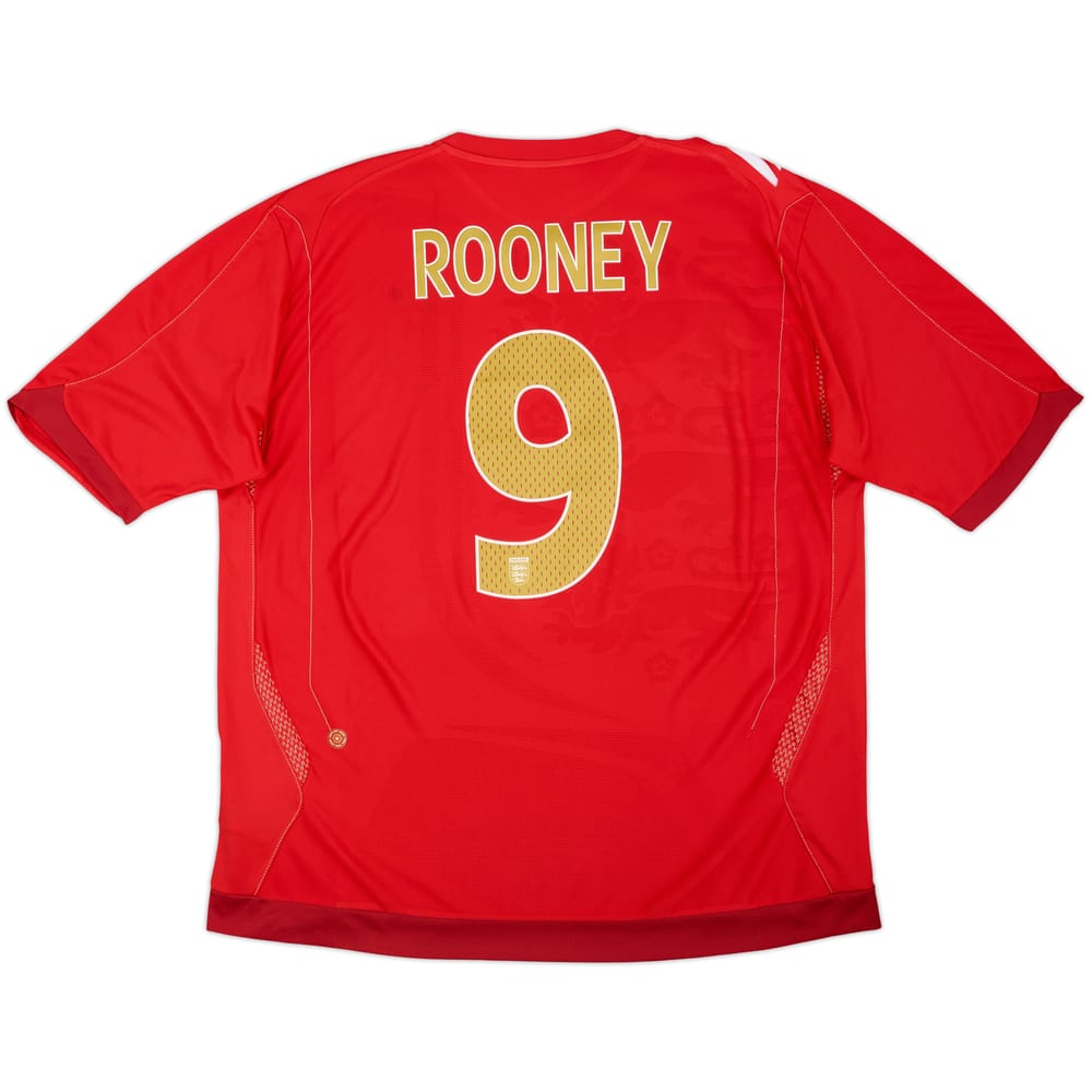 2006-08 England Away Shirt Rooney #9 - 5/10 - (XXL)