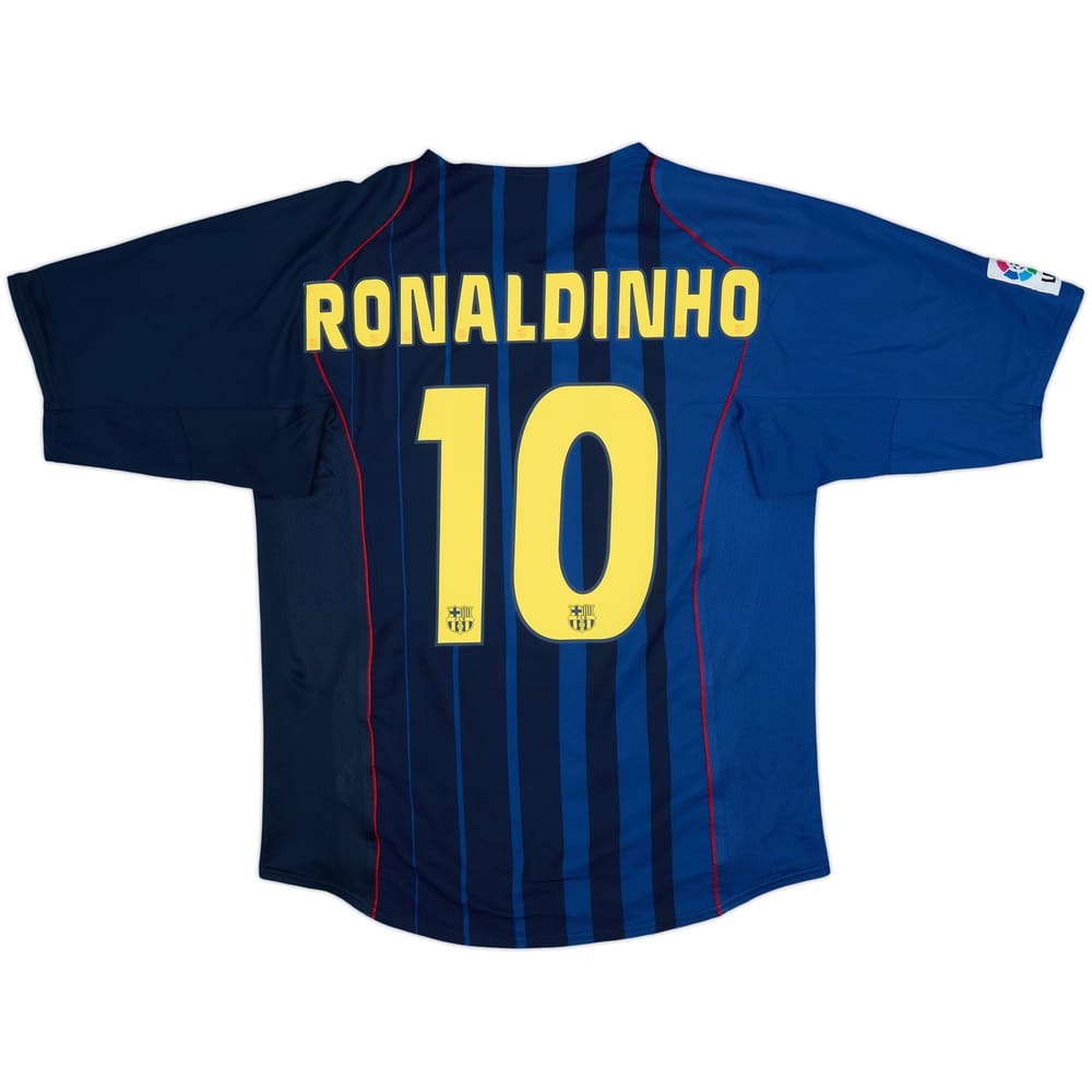 2004-05 Barcelona Away Shirt Ronaldinho #10 - 8/10 - (L)