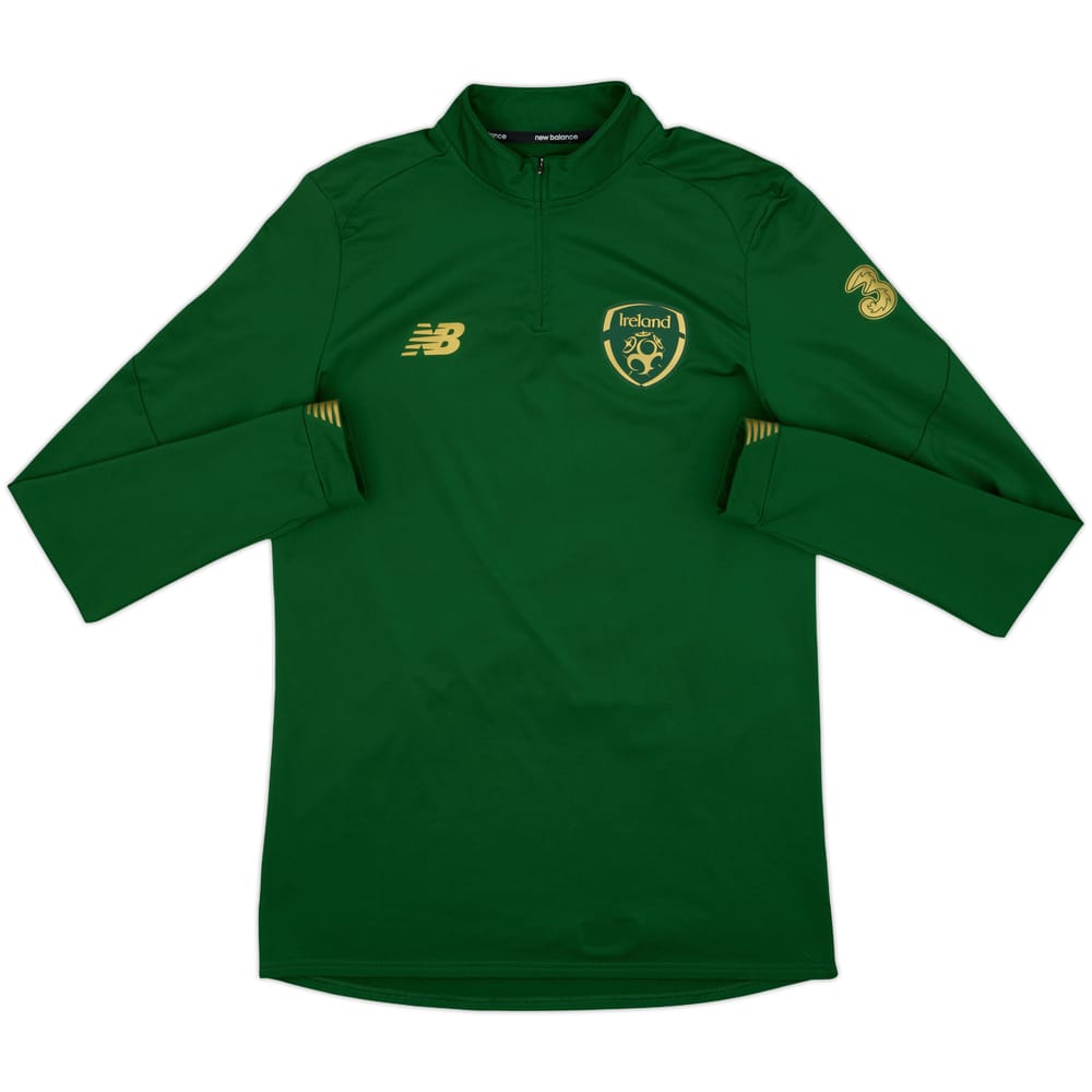 2017-18 Ireland New Balance 1/4 Zip Training Top - 8/10 - (L)