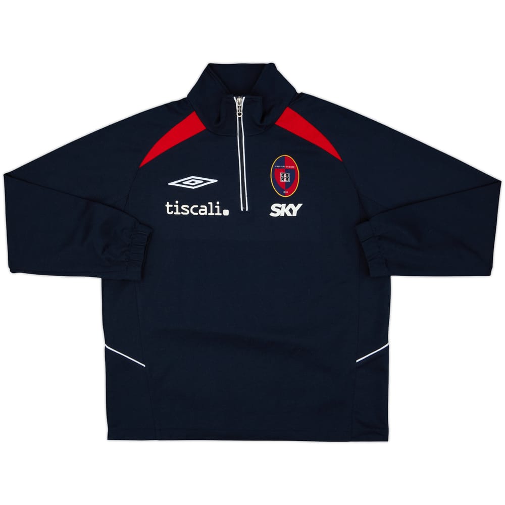 2007-08 Cagliari Umbro 1/4 Zip Drill Top - 9/10 - (L)