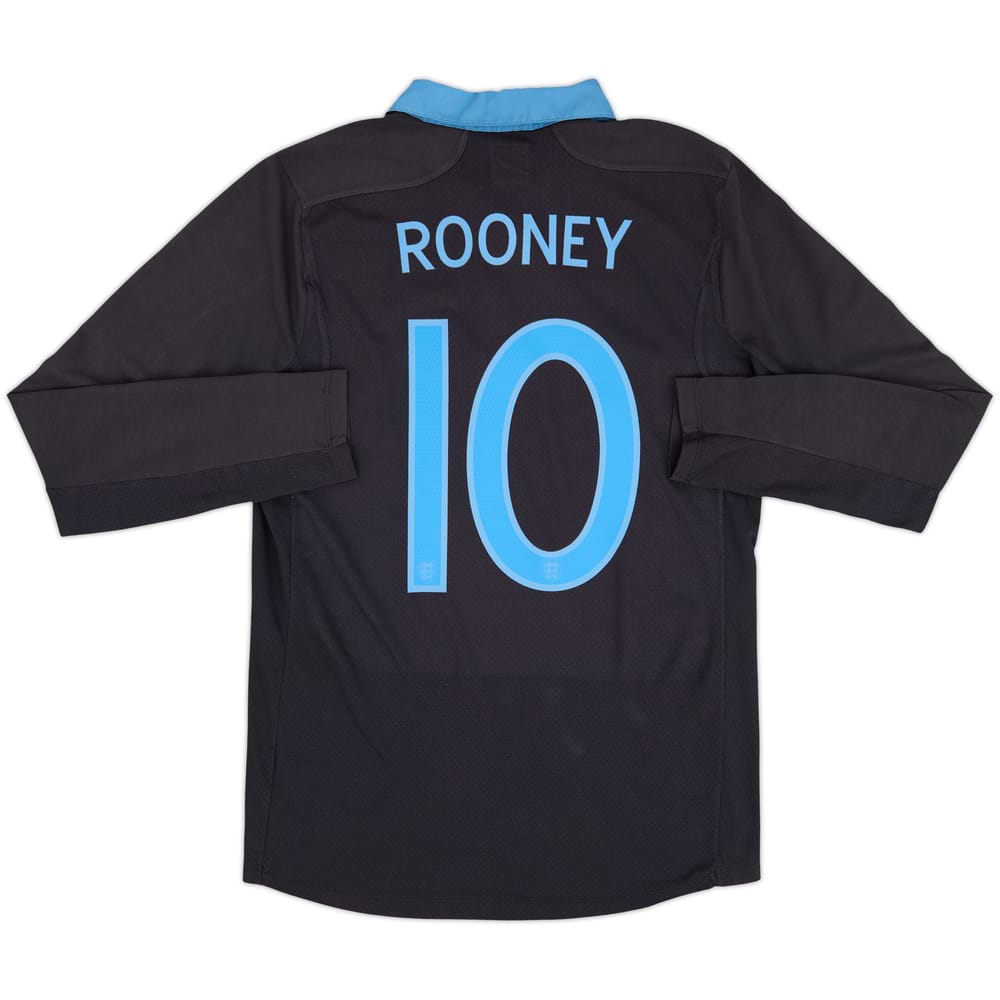2011-12 England Away L/S Shirt Rooney #10 - 6/10 - (M)