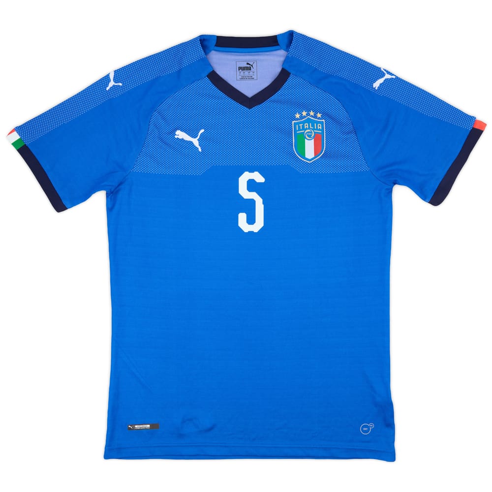 2018-19 Italy Home Shirt #5 - 9/10 - (L)