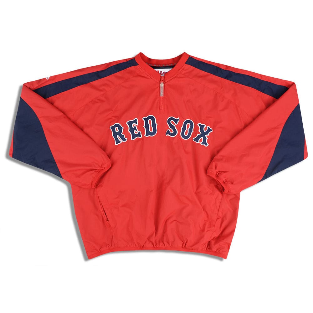 2010s Boston Red Sox Majestic 1/4 Zip Shell Jacket L