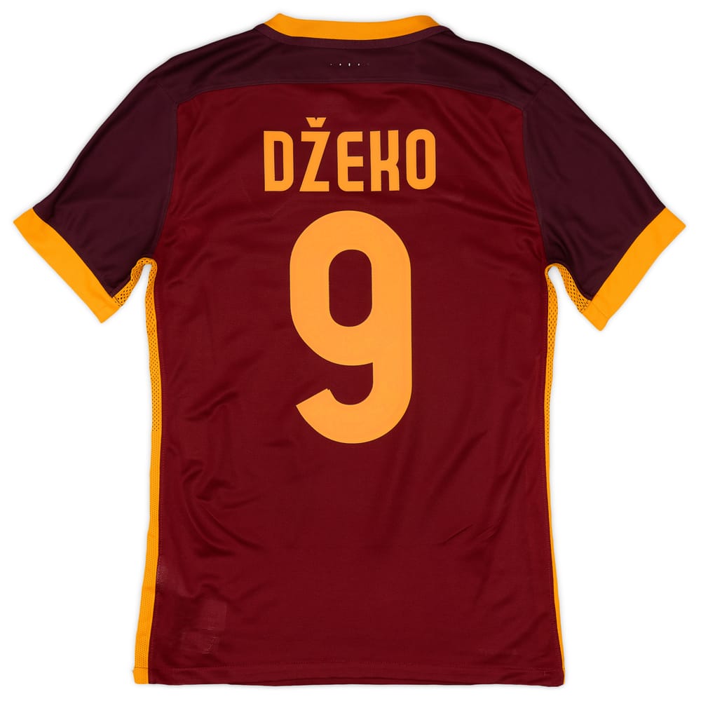 2015-16 Roma Authentic Home Shirt Dzeko #9 - 9/10 - (S)