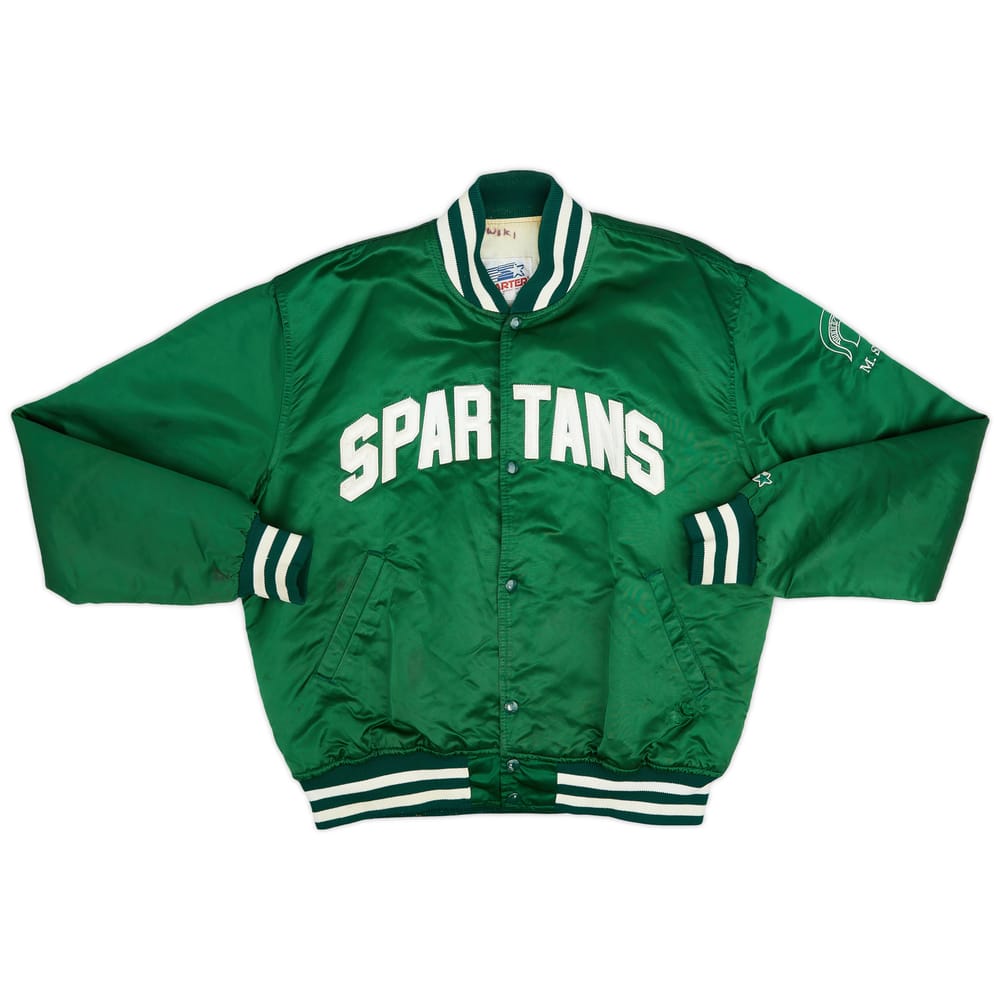 1990s Michigan State Spartans Starter Satin Varsity Jacket XL
