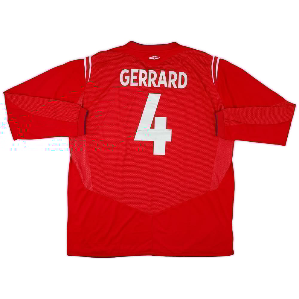 2004-06 England Away L/S Shirt Gerrard #4 - 8/10 - (XXL)