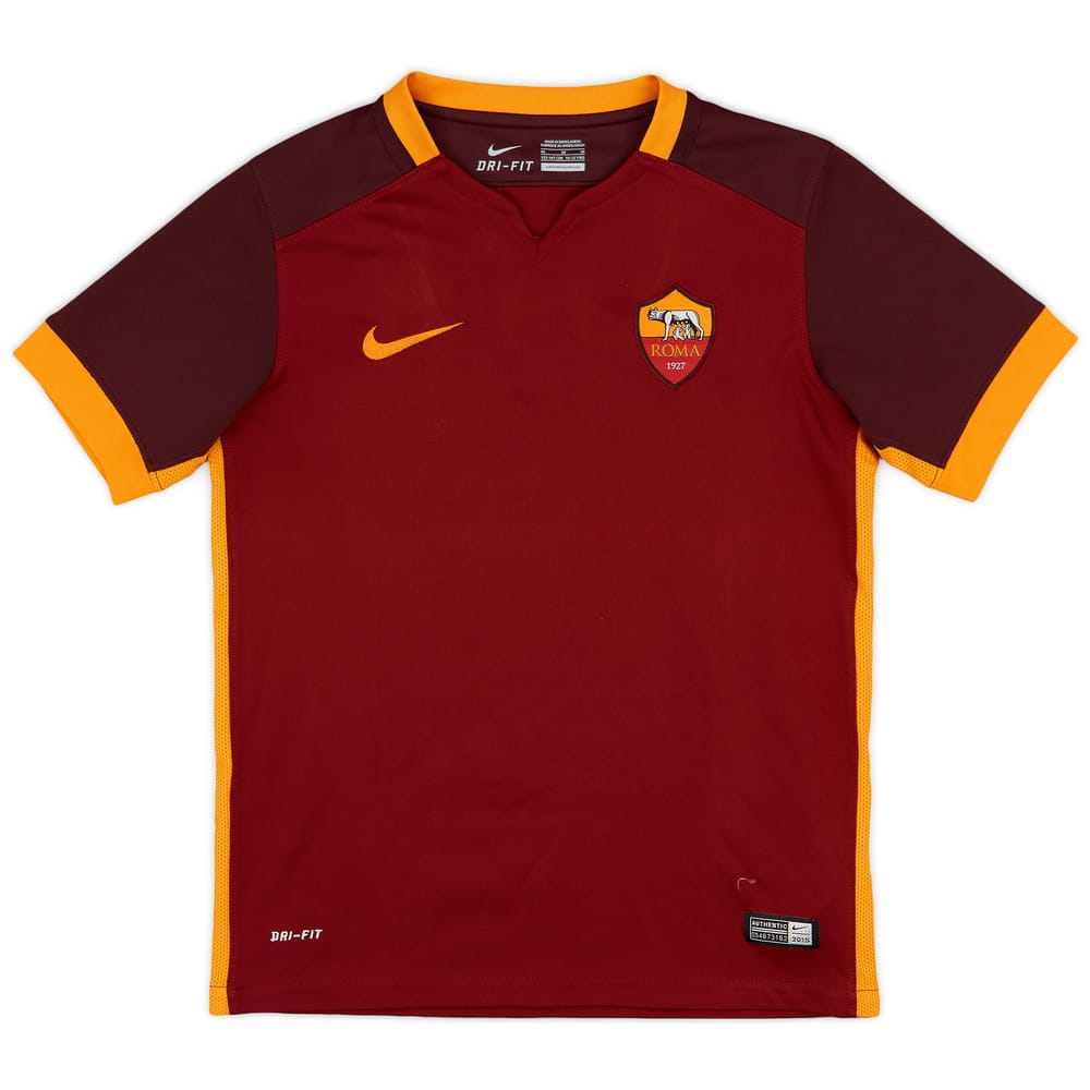 2015-16 Roma Home Shirt - 8/10 - (M.Boys)