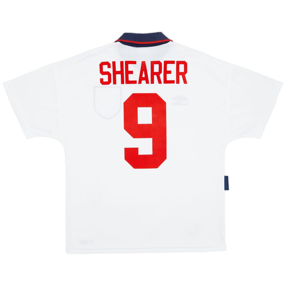1993-95 England Home Shirt Shearer #9 - 9/10 - (M)