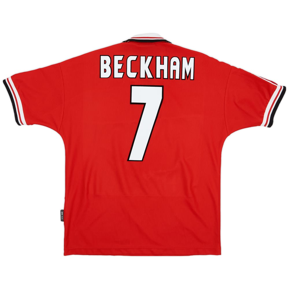 1998-00 Manchester United Home Shirt Beckham #7 - 6/10 - (M)
