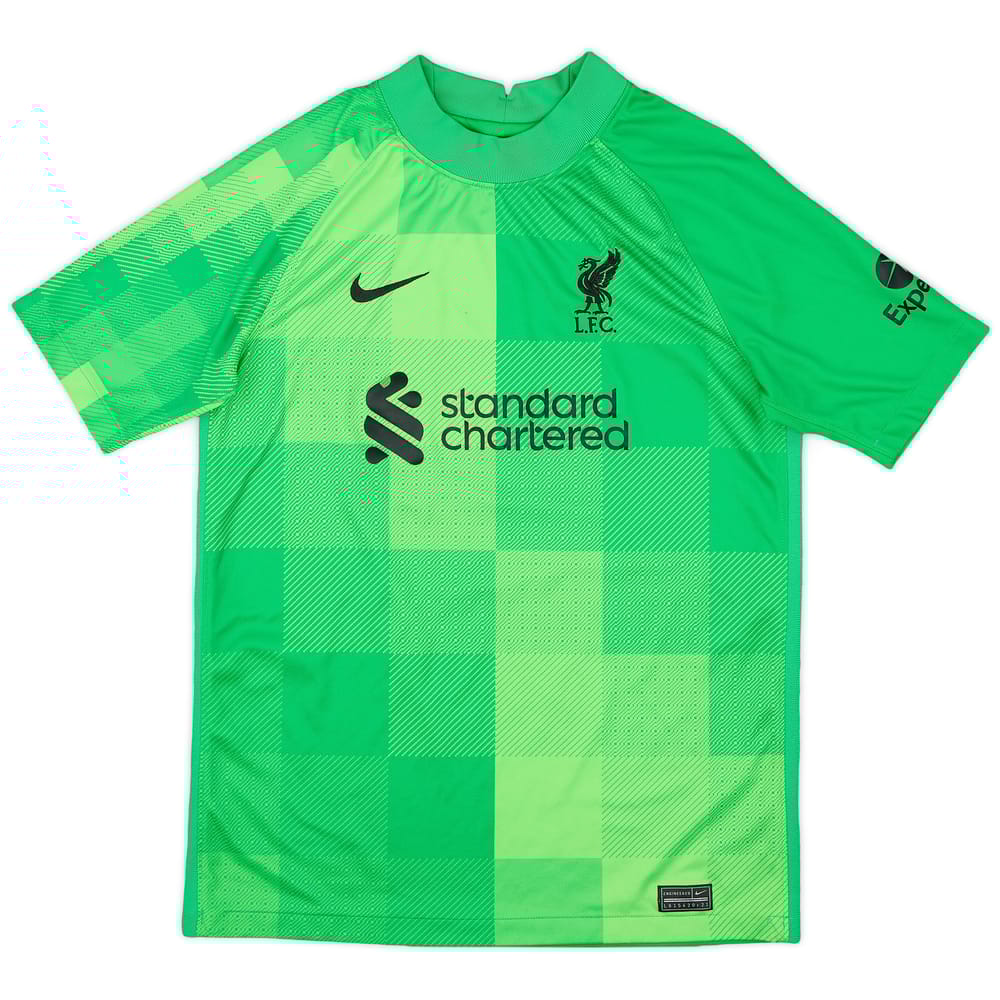 2021-22 Liverpool GK S/S Shirt - 9/10 - (XL.Boys)