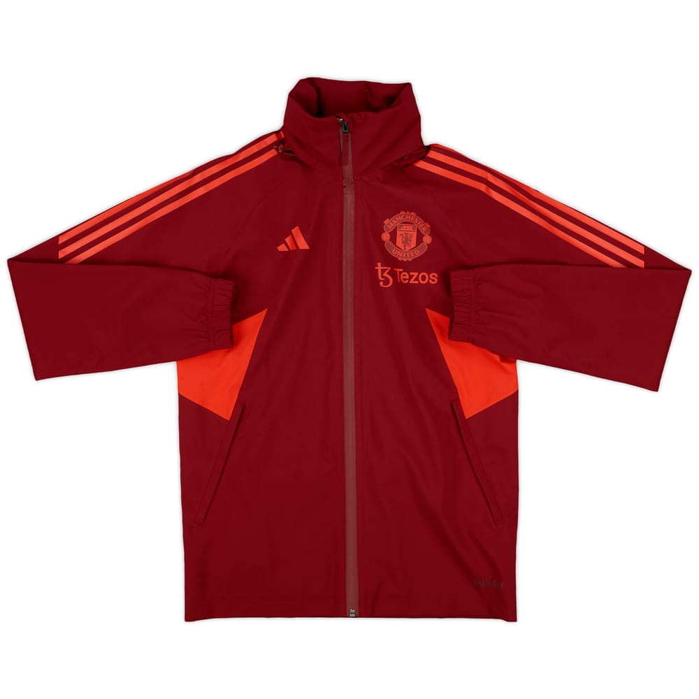 2023-24 Manchester United adidas Hooded Rain Jacket - 7/10 - (XS)