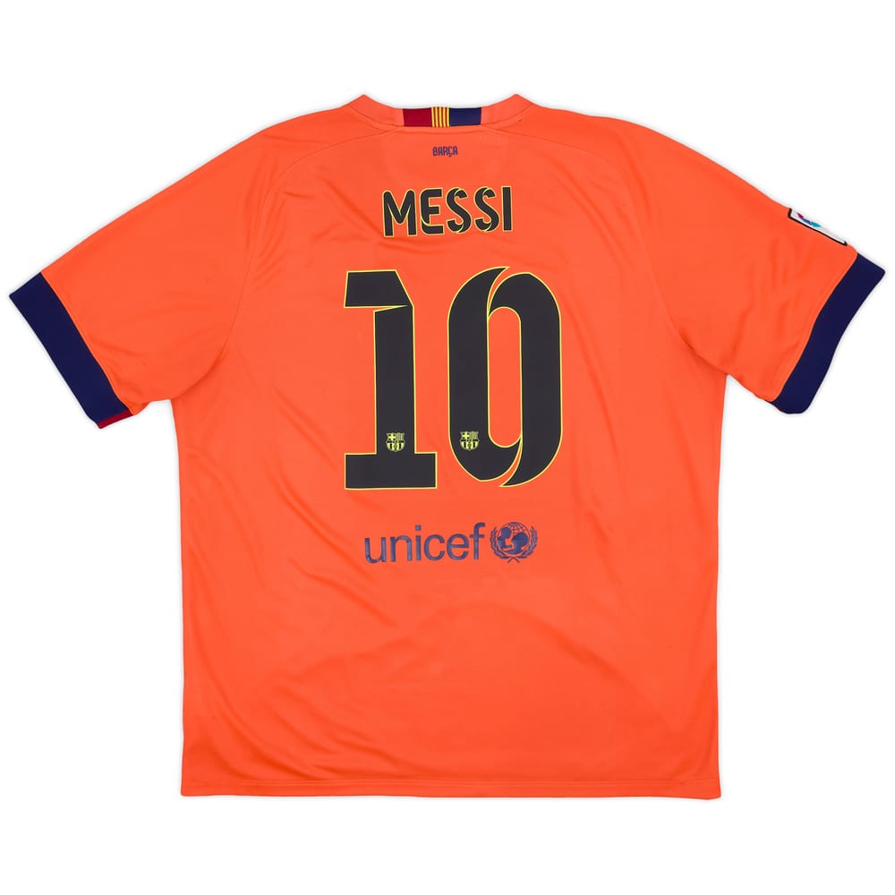 2014-15 Barcelona Away Shirt Messi #10 - 6/10 - (XXL)