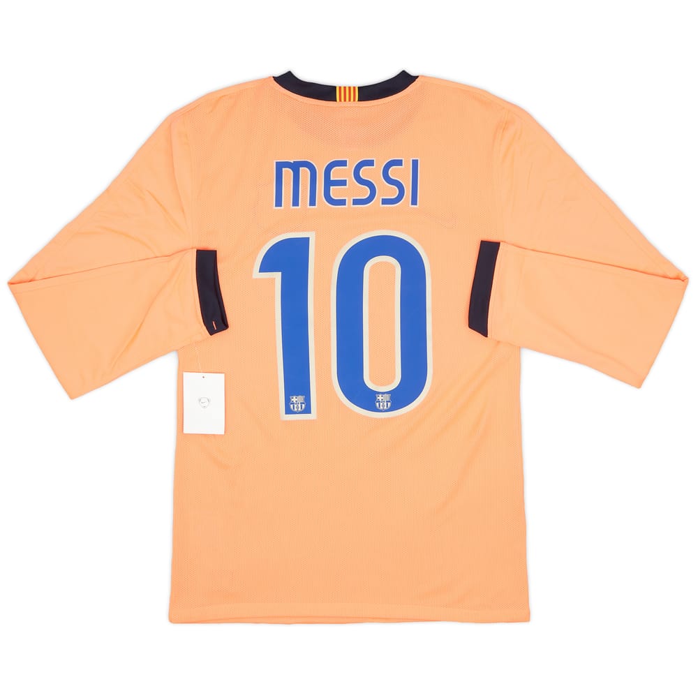 2009-10 Barcelona Away L/S Shirt Messi #10 (M)