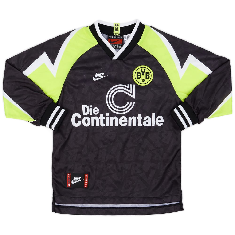 1995-96 Borussia Dortmund 'Deutscher Meister' Away L/S Shirt - 7/10 - (S.Boys)