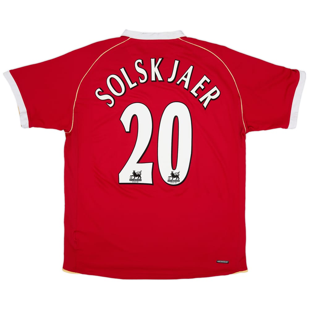 2006-07 Manchester United Home Shirt Solskjaer #20 - 7/10 - (XL)