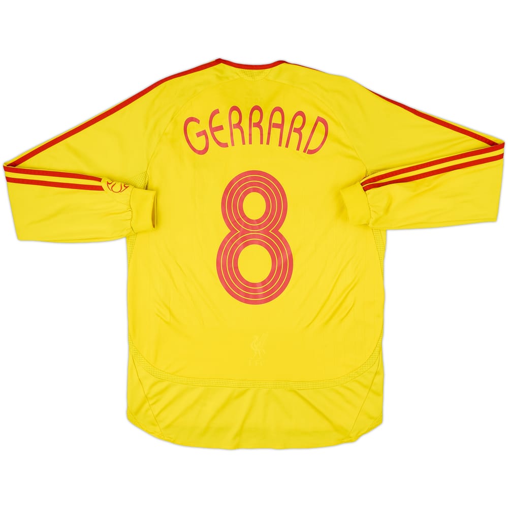 2006-07 Liverpool Away L/S Shirt Gerrard #8 - 8/10 - (S)
