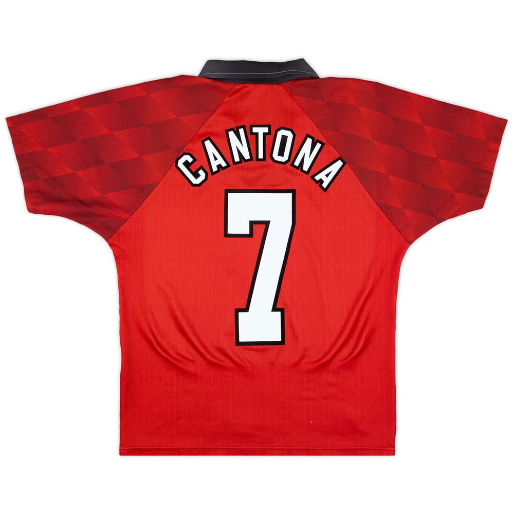 1996-98 Manchester United Home Shirt Cantona #7 - 6/10 - (Y)