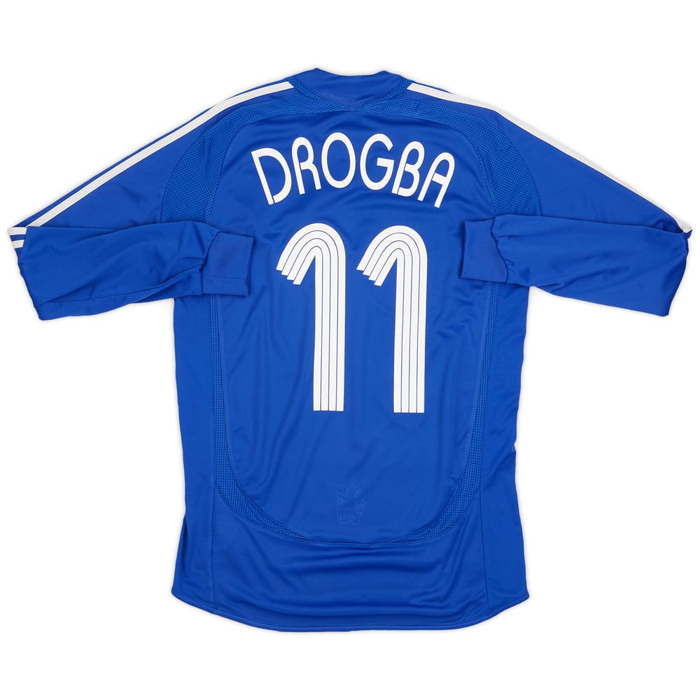 2006-08 Chelsea Home L/S Shirt Drogba #11 - 5/10 - (S)
