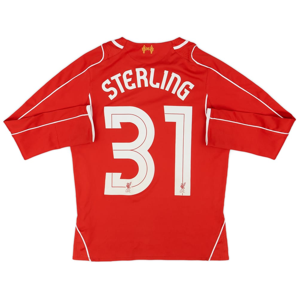 2014-15 Liverpool Home L/S Shirt Sterling #31 - 8/10 - (L.Boys)